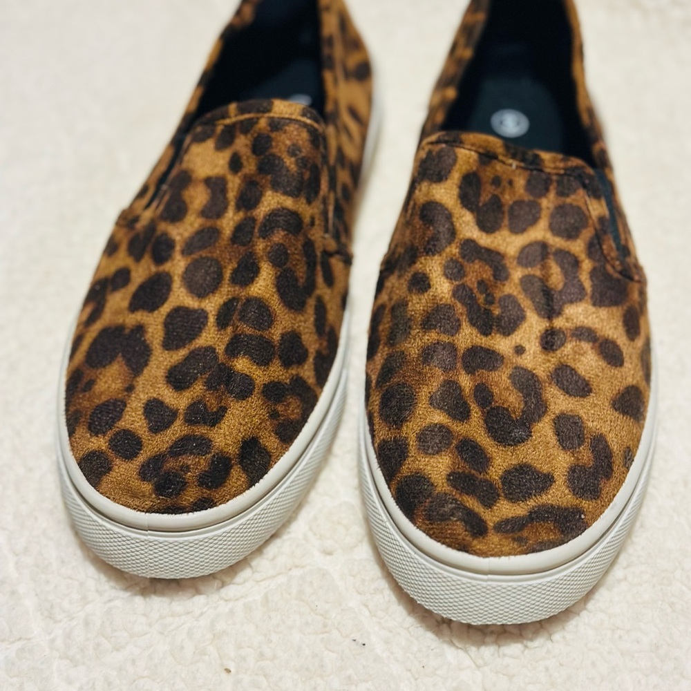 Leopard Print Slip-On Sneakers